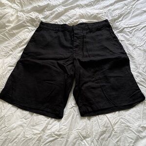 Express Men's Black Flat Front Shorts